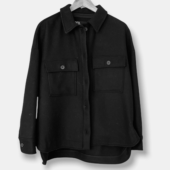Zara Wool Blend Overshirt M - Picture 8 of 8